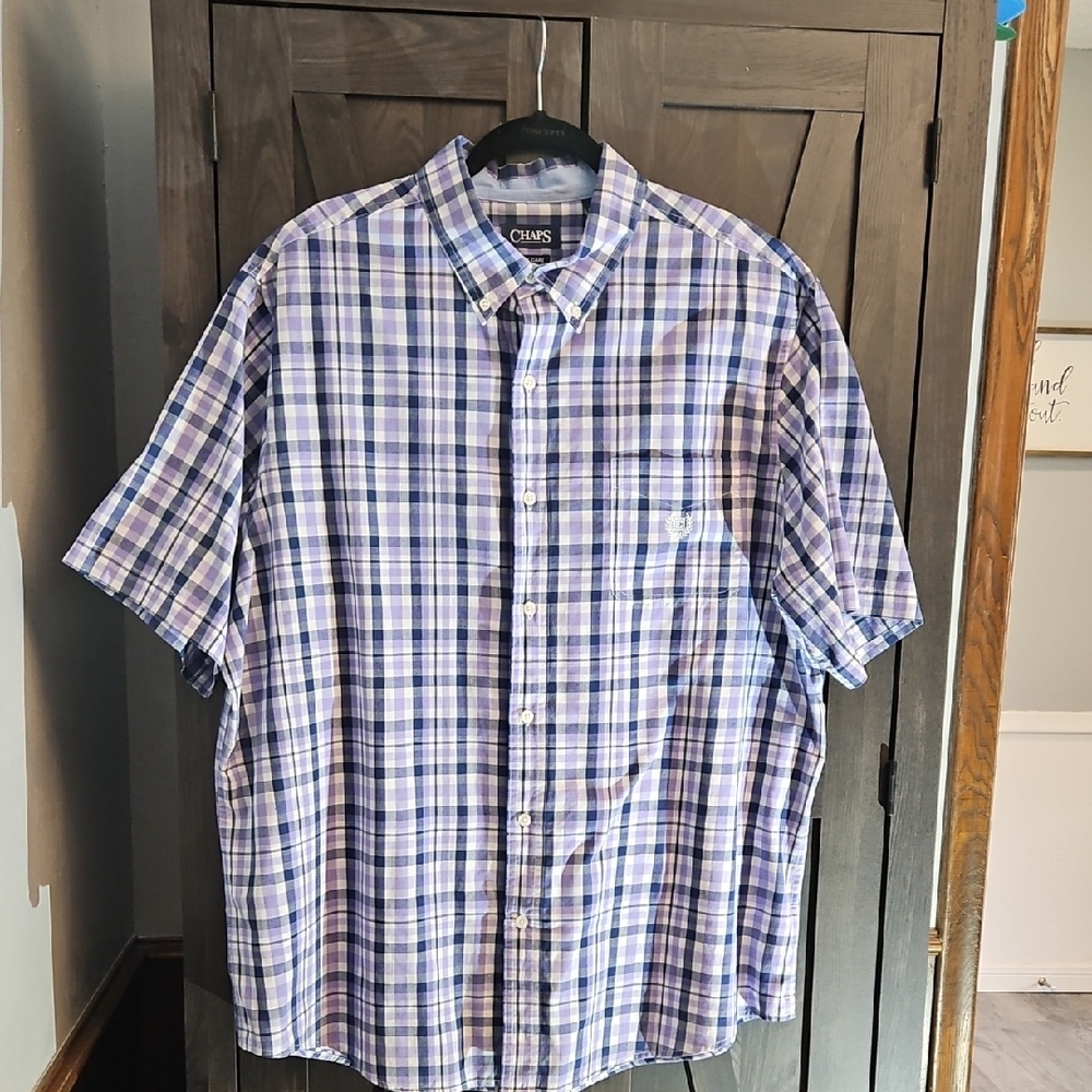 Chaps Purple Plaid Men's Shirt